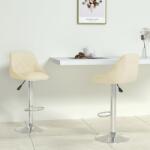 vidaXL Scaune de bar, 2 buc. , crem, piele ecologica GartenMobel Dekor (335183)
