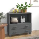 vidaXL Servanta „HAMAR, gri închis, 85x35x80 cm, lemn masiv pin GartenMobel Dekor (340498) Comoda