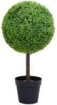 vidaXL Planta artificiala cimisir cu ghiveci, verde, 50cm, forma minge GartenMobel Dekor (336509)
