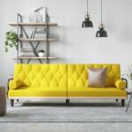 vidaXL Canapea extensibila cu cotiere, galben deschis, textil GartenMobel Dekor (351941) Canapea