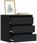 vidaXL Dulap colt cu sertare negru 60x41x58 cm lemn prelucrat GartenMobel Dekor (852844) Comoda