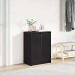 vidaXL Dulap Pantofi Stejar Negru 57x34x76 cm Lemn prelucrat GartenMobel Dekor (861869) Pantofar