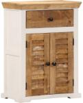 vidaXL Dulap, alb si maro, 55x30x73 cm, lemn masiv mango brut GartenMobel Dekor (4009374) Comoda