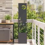 vidaXL Ghiveci de Gradina cu Panou Decorativ Negru 32 x 140 cm GartenMobel Dekor (876399)