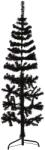 vidaXL Jumatate brad de Craciun subtire cu suport, negru, 120 cm GartenMobel Dekor (344574)