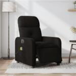 vidaXL Fotoliu electric de masaj rabatabil, negru, textil GartenMobel Dekor (3206788)