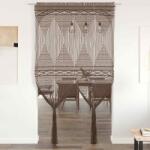 vidaXL Perdea macrame, gri taupe, 140 x 240 cm, bumbac GartenMobel Dekor (323984)