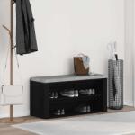 vidaXL Banca pentru pantofi, stejar negru, 100x35x45 cm, lemn stratificat GartenMobel Dekor (862126) Pantofar