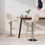 vidaXL Scaune de bar, 2 buc. , crem, material textil GartenMobel Dekor (333947)