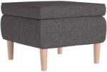 vidaXL Scaun cu picioare din lemn, gri închis, material textil GartenMobel Dekor (329447)