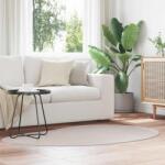 vidaXL Covor oval Huarte nisipiu 120x170 cm, poliester, antiderapant (4103728) Covor