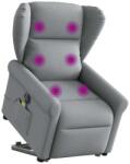 vidaXL Fotoliu electric masaj rabatabil cu ridicare, gri închis textil GartenMobel Dekor (3303404)