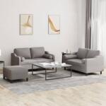 vidaXL Set de canapele cu perne, 3 piese, gri taupe, textil GartenMobel Dekor (3201833) Canapea