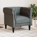 vidaXL Scaun canapea Chesterfield Gri închis 78.5 x 74.5 x 74.5 cm GartenMobel Dekor (42013005) Canapea