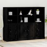 vidaXL Bufet Stejar Negru 132 x 35, 5 x 103, 5 cm Lemn compozit GartenMobel Dekor (3333077) Comoda
