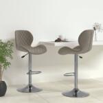 vidaXL Scaune de bar, 2 buc. , gri deschis, catifea GartenMobel Dekor (334911)