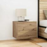 vidaXL Noptiera suspendata stejar artizanal 50x39x41 cm, 2 sertare (863074)