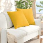 vidaXL Perne pentru canapea 2 pcs Galben Deschis 80 x 80 cm GartenMobel Dekor (42014081)