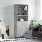 vidaXL Dulap înalt, gri beton, 69, 5x34x180, lemn compozit GartenMobel Dekor (3189441) Comoda