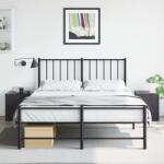 vidaXL Noptiere, 2 buc. , negru, 34, 5x39x44 cm, otel GartenMobel Dekor (841608)