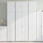 vidaXL Dulap înalt, alb, 80x42, 5x249 cm, lemn prelucrat GartenMobel Dekor (3281364) Comoda