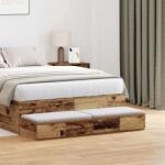 vidaXL Sertare pentru pat cu sertar Lemn vechi 120 x 36, 5 x 16, 5 cm GartenMobel Dekor (866945)