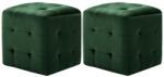 vidaXL Noptiere, 2 buc. , verde, 30 x 30 x 30 cm, tesatura catifea GartenMobel Dekor (249019)