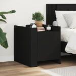 vidaXL Noptiera, negru, 45x50x50 cm, lemn prelucrat GartenMobel Dekor (848298)