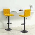 vidaXL Scaune de bar, 2 buc. , galben mustar, catifea GartenMobel Dekor (333738)