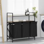vidaXL Cos de rufe 3 compartimente cu rafturi stejar sonoma GartenMobel Dekor (859081)