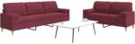 vidaXL Set canapea cu perne, 2 piese, rosu vin, material textil GartenMobel Dekor (3278341) Canapea