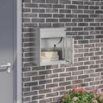 vidaXL Cutie pentru colet Negru 47.5 x 38 x 59 cm Otel Galvanizat GartenMobel Dekor (874945)