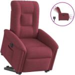 vidaXL Fotoliu electric rabatabil cu ridicare, rosu vin, textil GartenMobel Dekor (3303277)