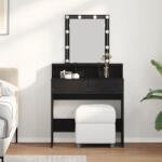 vidaXL Masa de toaleta Stejar negru 80 x 41 x 144.5 cm Lemn compozit GartenMobel Dekor (862302)