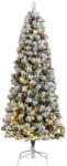 vidaXL Brad Craciun artificial articulat cu 300 LED-uri/globuri 240 cm GartenMobel Dekor (3210485)