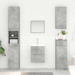 vidaXL Dulap de chiuveta Gri din beton 38, 5 x 41 x 48 cm Lemn compozit GartenMobel Dekor (880447)