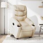 vidaXL Fotoliu electric rabatabil cu ridicare, crem, textil GartenMobel Dekor (3206671)
