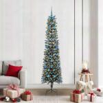 vidaXL Brad de Craciun artificial Verde 210 cm PVC si Plastic si Otel GartenMobel Dekor (3395959)