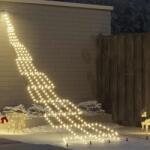 vidaXL Brad de Craciun LED cu 276 LED Alb cald 511 cm Metal GartenMobel Dekor (42018745)