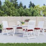 vidaXL Perne de scaun, 4 buc. , rosu vin, 40x40x7 cm, textil oxford GartenMobel Dekor (361478)