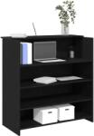 vidaXL Birou de receptie din stejar negru, 100x50x103, 5 cm, lemn stratificat GartenMobel Dekor (3324161)