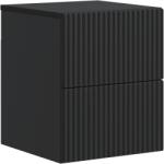 vidaXL Noptiera suspendata neagra cu 2 sertare, 33 x 34, 5 x 40 cm, lemn prelucrat (898467)