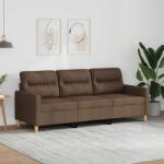 vidaXL Canapea cu 3 locuri, maro, 180 cm, material textil GartenMobel Dekor (359246) Canapea