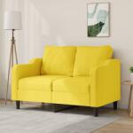 vidaXL Canapea cu 2 locuri, galben deschis, 120 cm, material textil GartenMobel Dekor (359356) Canapea