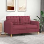 vidaXL Canapea cu 2 locuri, rosu vin, 140 cm, material textil GartenMobel Dekor (359097) Canapea