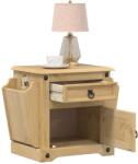 vidaXL Noptiera Corona, 45x35x47, 5 cm, lemn masiv de pin GartenMobel Dekor (4005657)