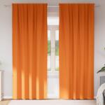 vidaXL Perdele Opaque cu Inel 2 pcs Portocalie Aprinsa 260 x 140 cm GartenMobel Dekor (4107512)