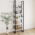 vidaXL Dulap înalt, alb, 80x30x210 cm, lemn masiv de pin GartenMobel Dekor (806543) Biblioteca