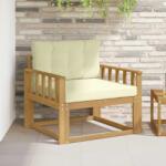 vidaXL Canapea Medie pentru Exterior Poliester Alb GartenMobel Dekor (3439004) Canapea
