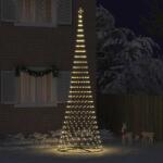 vidaXL Brad de Craciun LED cu 555 LED cu suport Alb cald 500 cm Metal GartenMobel Dekor (42018795)